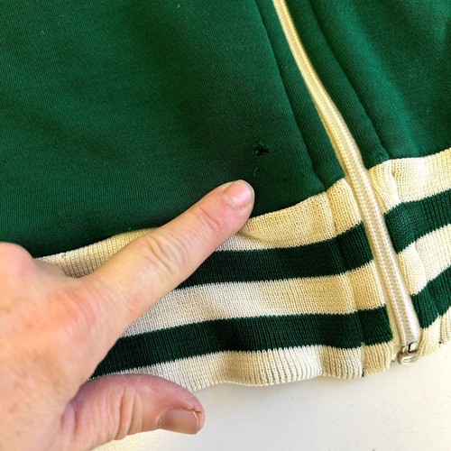 Vtg 70 80's Men Forest Green Running TRACK SUIT Jacket STREETWEAR Windbreaker XL - Picture 4 of 7
