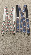 CAS Santa Claus Clip On Suspenders W. Germany Pair