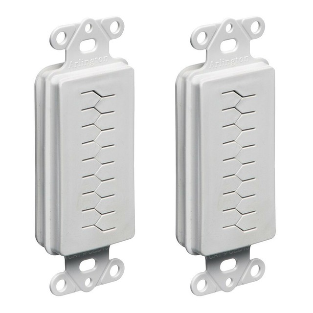 2x Decora Wall Plate Insert Flexible Opening Low Voltage AV Cable Pass Arlington | eBay