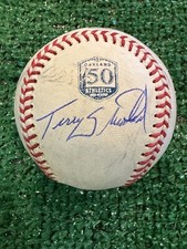 OAKLAND A’S TERRY STEINBACH AUTOGRAPHED SPECIAL OAKLAND 50TH ANNIV BASEBALL