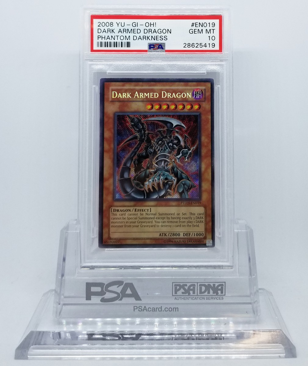 YUGIOH 2008 PTDN-EN019 DARK ARMED DRAGON SECRET RARE PSA 10 GEM