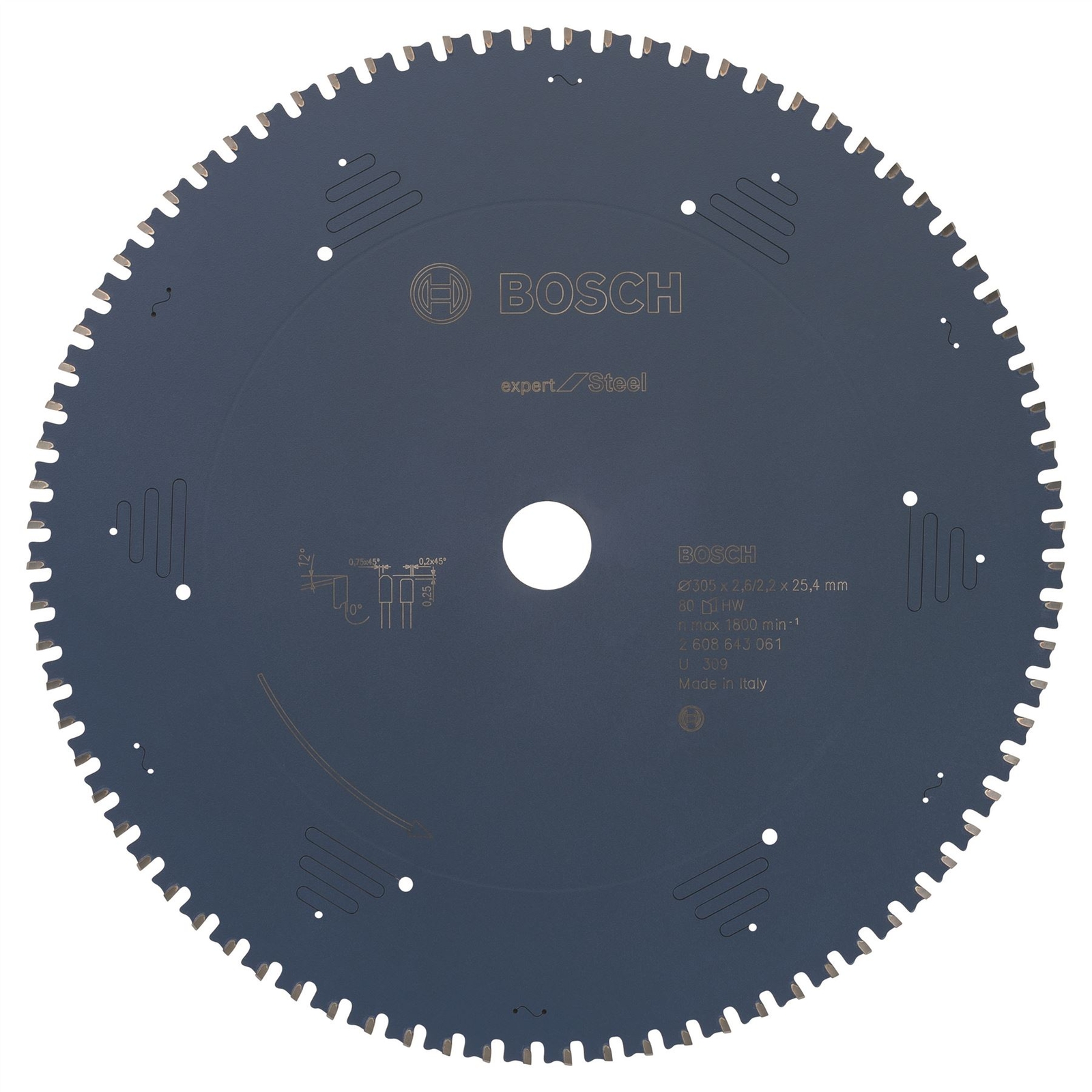 Bosch Circular saw blade Expert Steel 305x25,4x2,6 mm, 80 2608643061