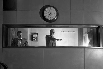 Radio Studio 3 und Kontrollraum im 21. Stock Hauptquartier 40er Jahre 4x6 Foto