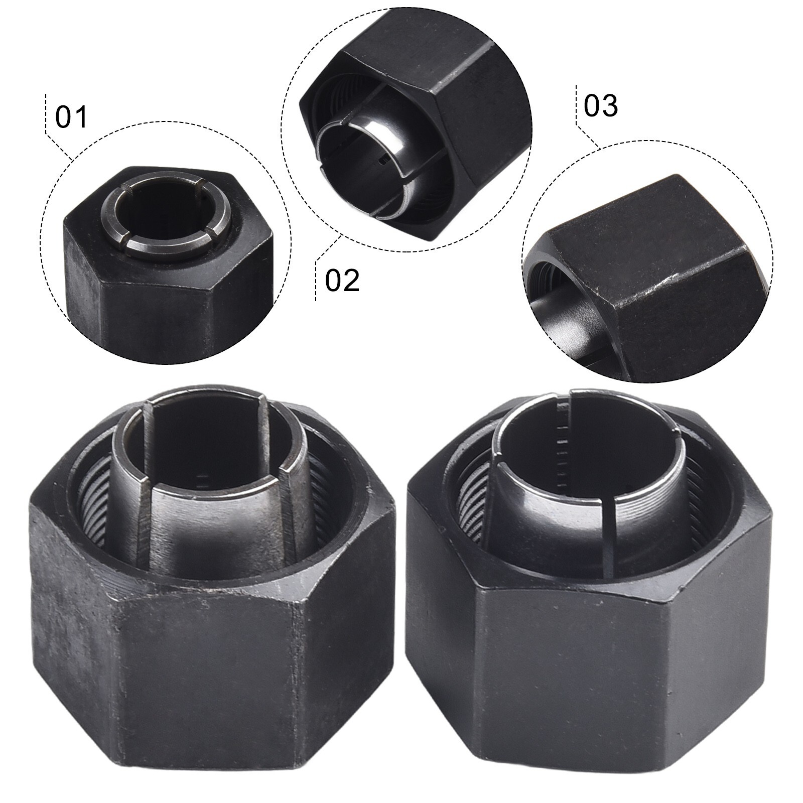 Collet De Routeur 12 Mm / 12.7 Mm - Compatible DeWalt DW6212, DW616, DW618