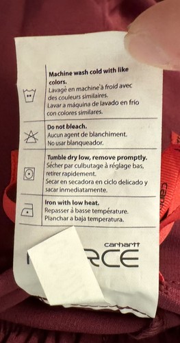 NEW CARHARTT WOMEN'S Force Boot Cut Cargo scrub bottoms pants wine 3X 3XL Tall - Picture 8 of 12
