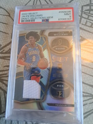Panini Select Basketball 2022-23 Jalen Williams Thunder PSA 9 NBA Trading Card