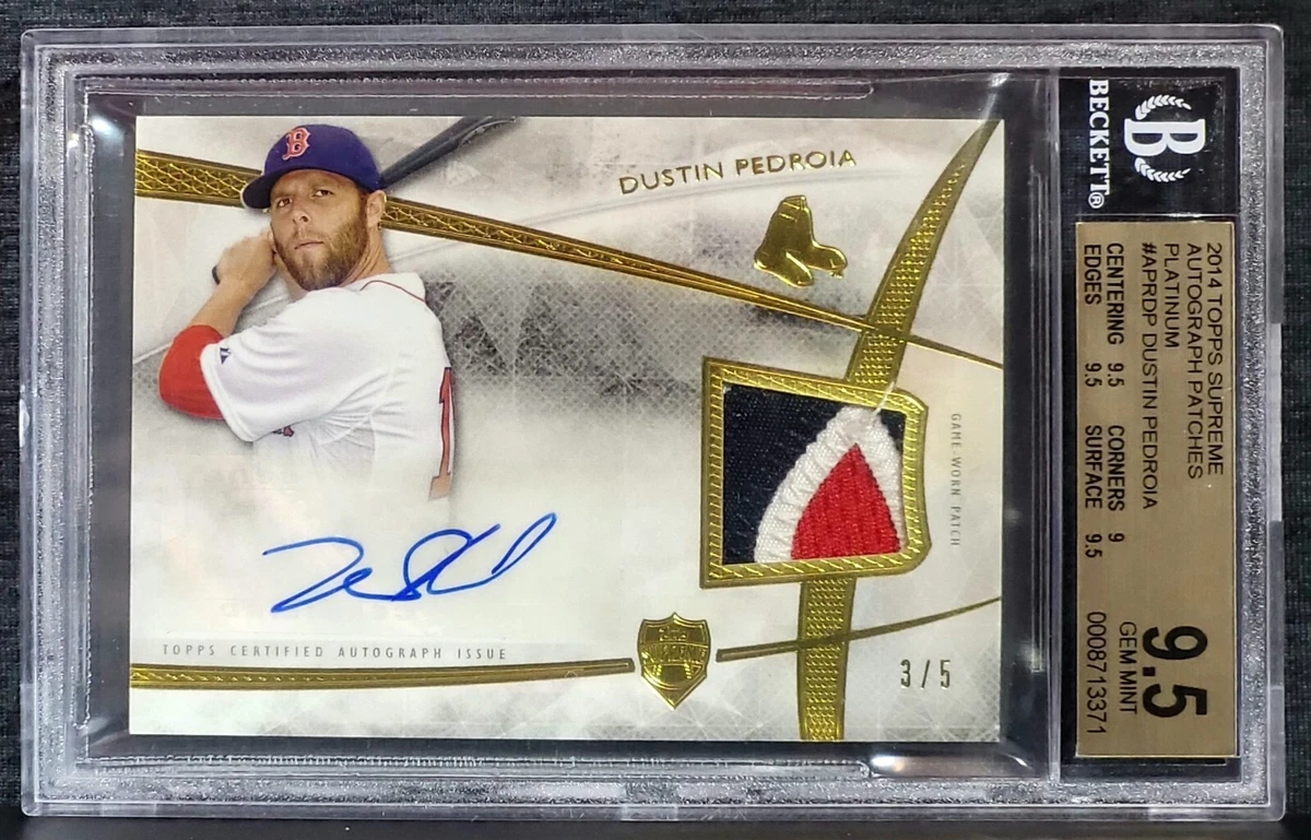 Topps Dustin Pedroia Autographed Baseball Sports Trading Cards