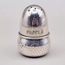 Norwegian 830S Silver Pepper Pot/Acorn Pepperette by Thorvald Marthinsen C1920
