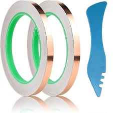 Double Sided Conductive Copper Foil Tape for Stained Glass Welding, Electrica...