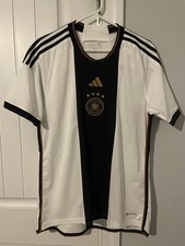 adidas Germany National Team Soccer Jersey White Black Size L