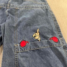 Vintage Y2K JNCO Jeans Kangaroo Baggy SUPER Wide Leg Dark Rave Skater 44