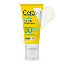 Invisible Mineral Sunscreen SPF 50, Face Sunscreen for Sensitive Skin with Zinc