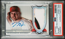 PSA 10 — 2024 Topps Dynasty MLB Mike Trout Autographed Auto Patch Silver — POP 1