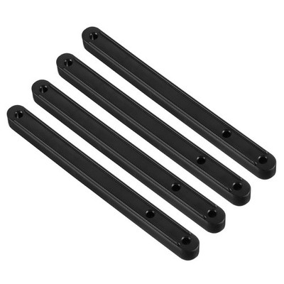 4Pcs Drawer Slides 180mm Plastic Drawer Rails Grooved Guide Rails Black