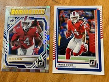 2025 Donruss Football #DOM-JCK Dominators & #194 Base cards: James Cook - Bills