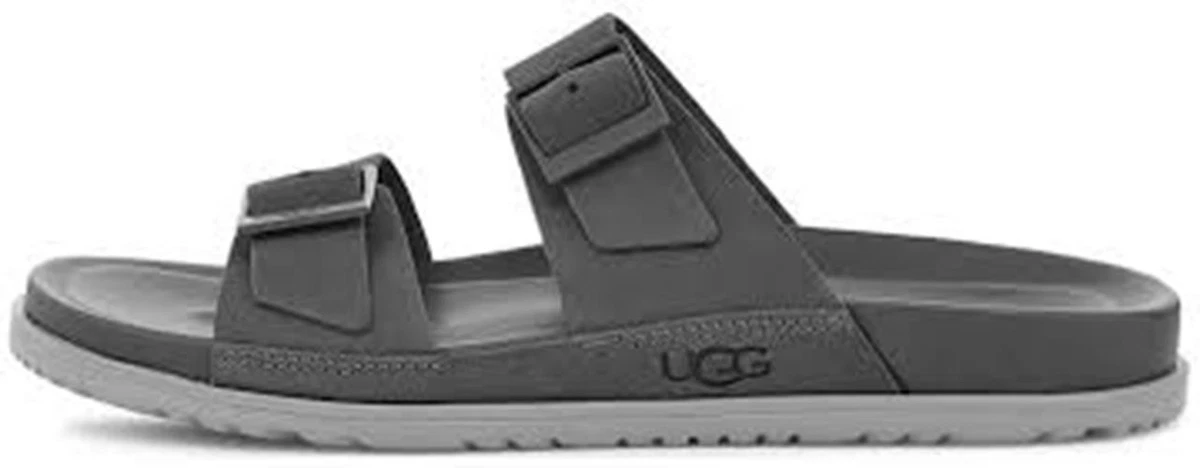 UGG Men\'s Plush Slide Sandals in Gray UGG Gray Sandals for Men for sale | eBay main image 4