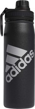 NEW adidas Black 20 oz Metal Water Bottle Double-Walled Insulated Stainless
