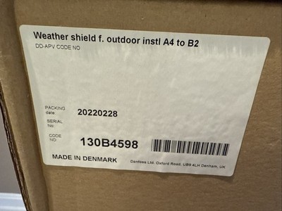 Danfoss Weather Shield For Outdoor Install A4 To B2 130B4598 VLT Weather Shield