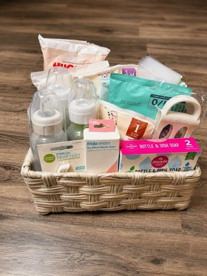 New Mom Baby Essentials Gift Basket Frida Huggies Bottles Postpartum Bundle