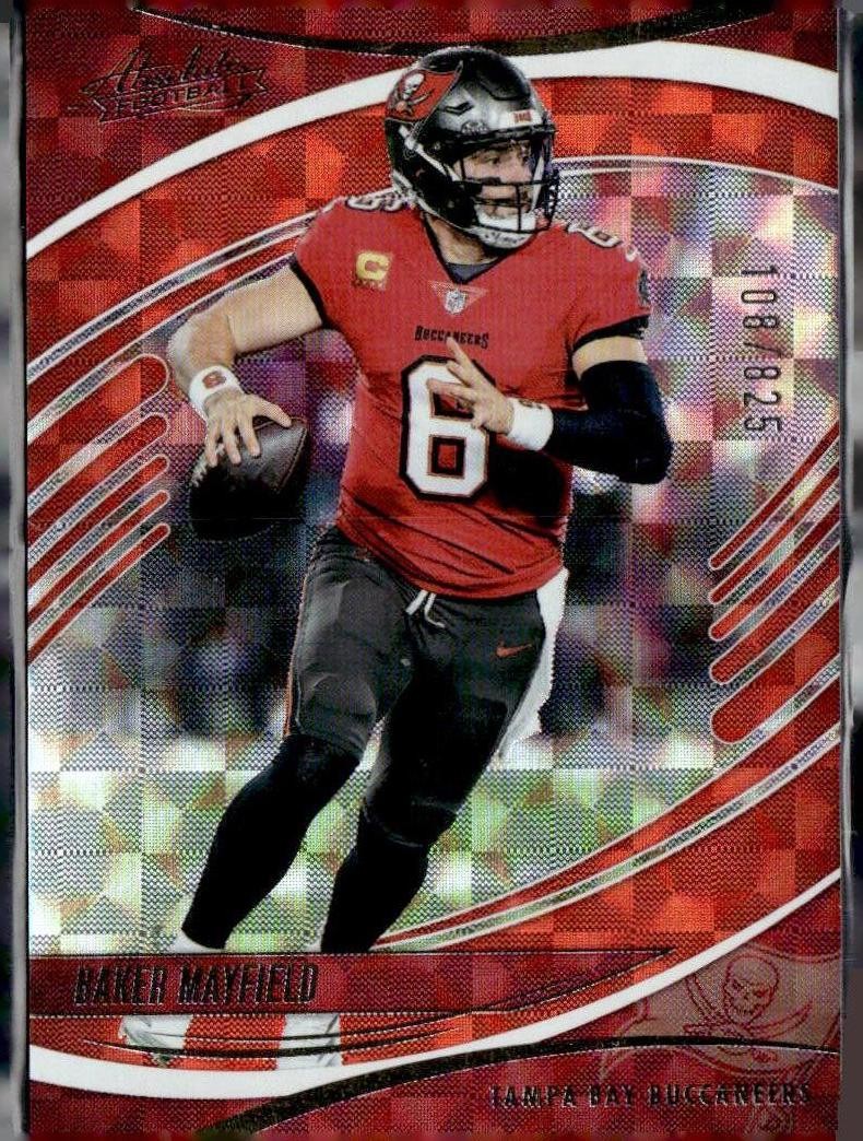 2025 Panini Absolute #61 Baker Mayfield Orange Mosaic #/825