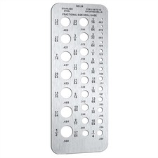 Weewooday Stainless Steel Drill Gauges for 1/16 6.2 x 2.36 inches, Silver 