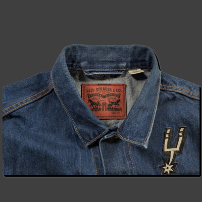 Levi's Medium Denim Jacket San Antonio Spurs NBA Team | eBay