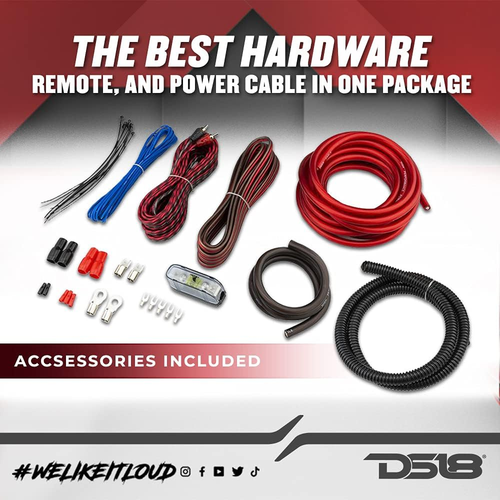 Bausatz Cableado Amplificador AK4 4 Gauge CCA 1200W Radio Subwoofer Parlantes - Bild 3 von 12