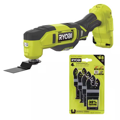 ONE+ 18V Cordless Multi-Tool (Tool Only) with 4-Piece Wood and Metal Oscillating