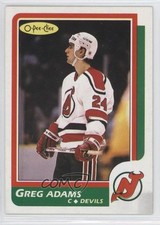 1986-87 O-Pee-Chee Blank Back Greg Adams 0a4