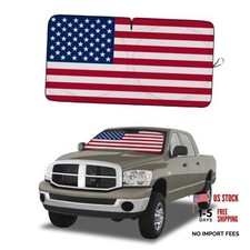 American Flag Car Windshield Sun Shade, Foldable Car X-Large USA Original Flag