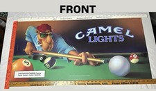 Vintage Joe Camel Lights Billiards Translite Poster 1992 Promo Advertising USA