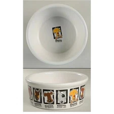 Mug Shots Signature Housewares Ceramic LARGE Dog Bowl 9" X 3.75" 9 1/4 cups 