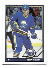 KEVIN HALLER 1991-92 O-PEE-CHEE ROOKIE CARD EX-MT+ CONDITION. rookie card picture