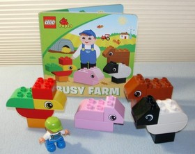 Lego DUPLO 6759 Read & Build Story Set BUSY FARM Book Pig Cow Sheep Rooster+ EUC