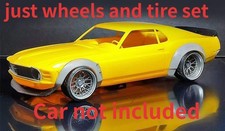 3D Printed 1/24 Scale Ford Mustang 1970 Wheel and Tire Set Model Kit