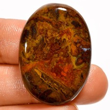 100 Natural Seam Agate Oval Shape Cabochon Gemstone 48 Ct. 32X24X6 mm EE-53623