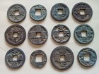 12Pcs Collect Ancient Chinese Old Dynasty Bronze Statues