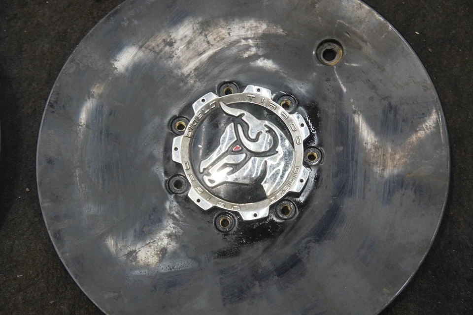 Conjunto de tampa de cubo aro de roda central acabamento Diablo Tirado Design Hummer H2 2006 - Imagem 4 de 4