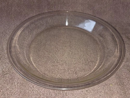 Vintage PYREX #210 DEEP Pie Plate 10.5" x 1 3/8" Clear Pie Dish w/Flat Rim, USA