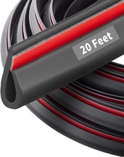 20 Feet Rubber Edge Trim Door Seal Strip Self-Adhesive Rubber U Channel Weather