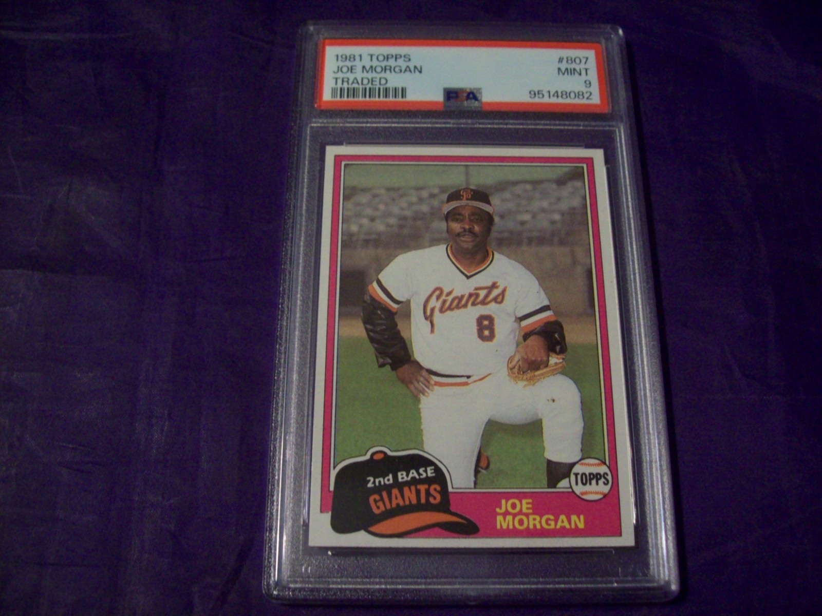 1981 TOPPS TRADED #807 JOE MORGAN PSA 9