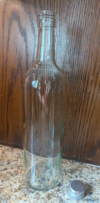 Clear Wine Bottle With Cap, Crafting