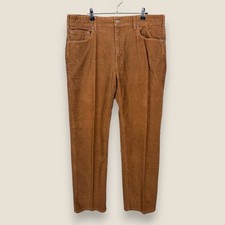 Orvis 1856 Five Pocket Corduroy Pants Men 38x30 Brown Stretch Rugged Casual