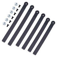 6 Sets 3 Sizes Snowboard Binding Straps 206/227/264mm PVC Elastic Strap-in Sn...