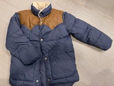 Gap Kids Puffer Coat Flurry Collar Size S 6-7 NWT Navy/brown