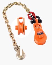 Vevor 2ton 3snatch Block With Chain Flatbed Tow Truck Rollback Car Carriercable