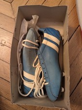 Vintage 1980s Patrick Football Boots NOS Box Made in France EU 40 Blue