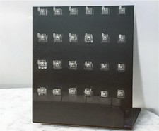 Black Acrylic Display Stand with Hooks Jewelry Tabletop Accessories Organizer