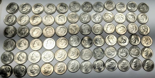 Lot Of 72 Roosevelt Dimes Unc 1996-2019 Mixed Dates