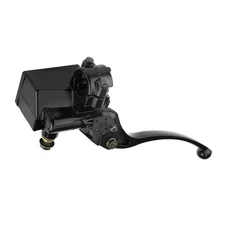 (Black)7/8 22mm Motorcycle Front Right Brake Clutch Lever Master Cylinder Black